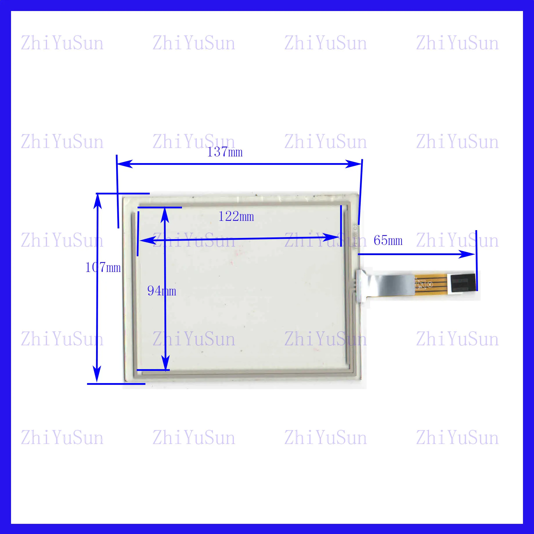 

137*107mm 5.8inch 137*107 XFT-168 Touch Screen glass 4 lines resistive touch panel