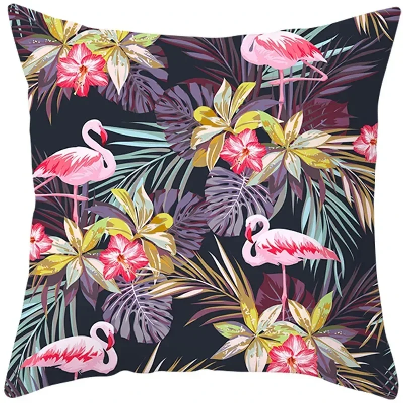 Spring Tropical Style Series Pillowcases Home Decoration Products Nordic Green Plant Pattern Pillowcases Sofa Cushion Covers