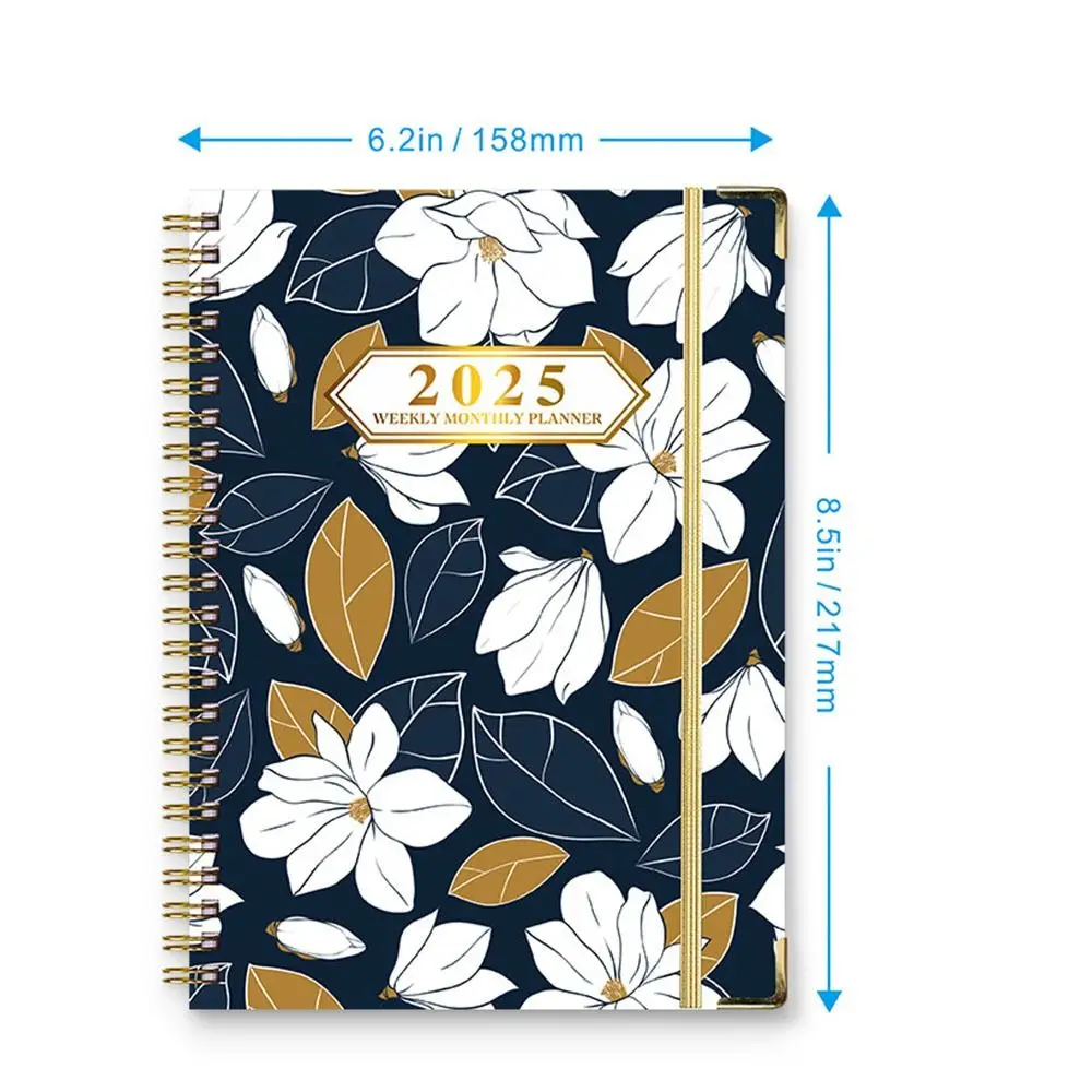 Thicken 2025 Agenda Planner Notebook Loose-leaf Coil Diary Weekly Planner A5 Schedules Notepad Time Organizer