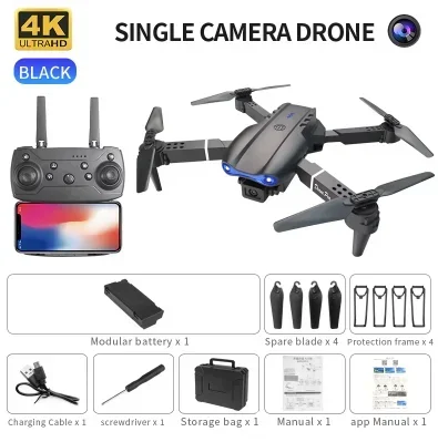Foldable E99 K3 Pro HD 4K Drone With Dual Camera WIFI Aerial Photography RC Quadcopter High Hold Mode Helicopter Toy Gift