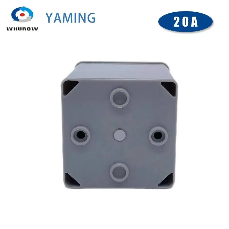 20A 5 Layers Rotary Cam Switch Power Control Switching With Waterproof Box Universal Transfer YMW26 LW26-20/5M