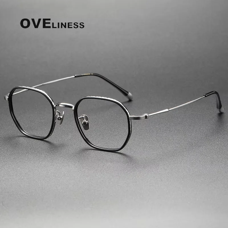 

2025 Pure Titanium eye Glasses Frame Men women New Retro Vintage Myopia Prescription Square Eyeglasses frames Optical Eyewear