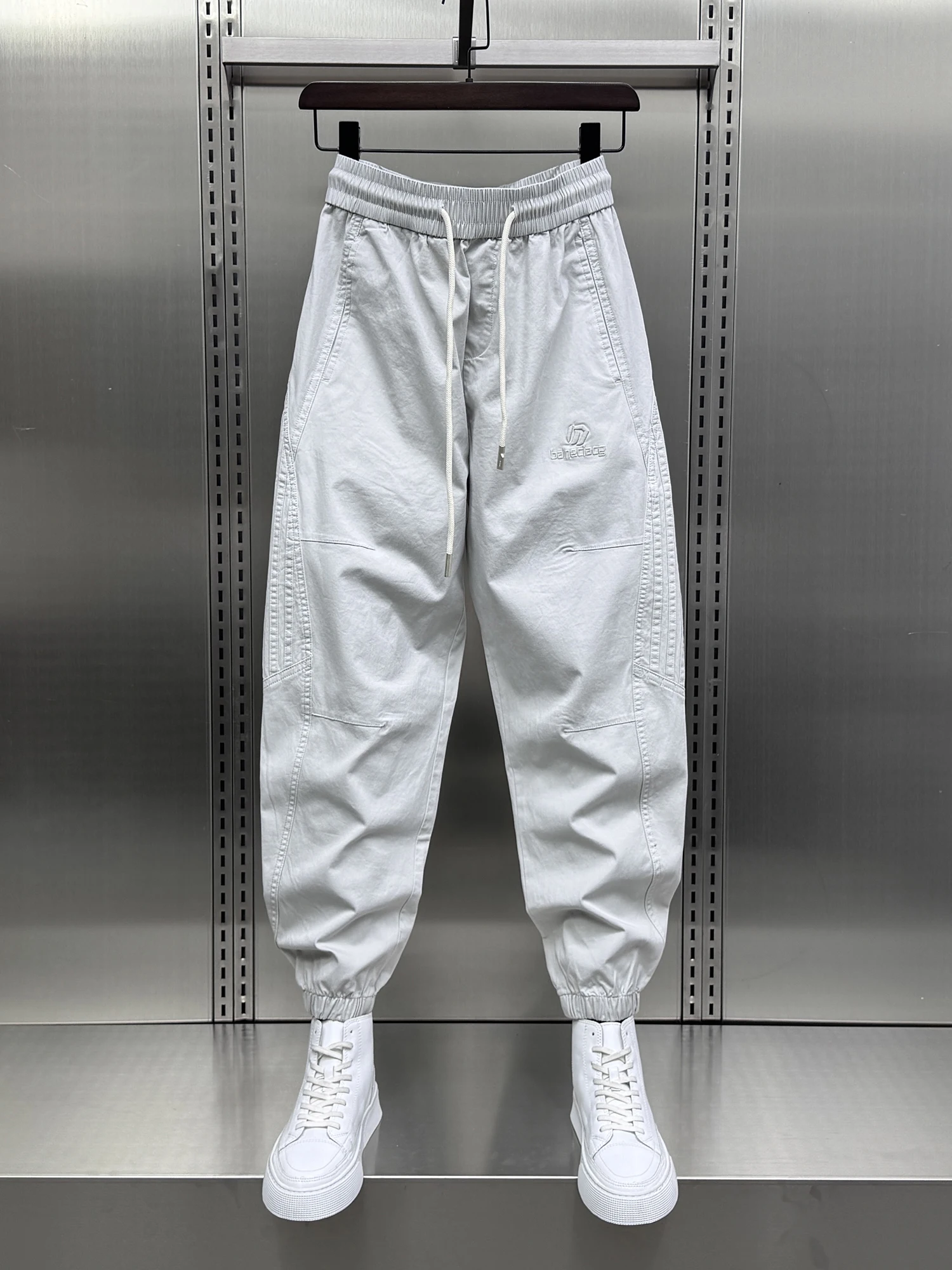 

Spring 2025 Men's Faion Workwear Pants Casual Harajuku Sle Youthful Spor Trousers Loose Fit Long Pants Casual Loose