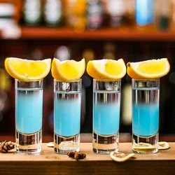 20ml/60ml Thick Bottomed Shot Glass High End Cocktail Vodka Glasses Bar Accessories Party Games Drinking Tools Drinking Glasses