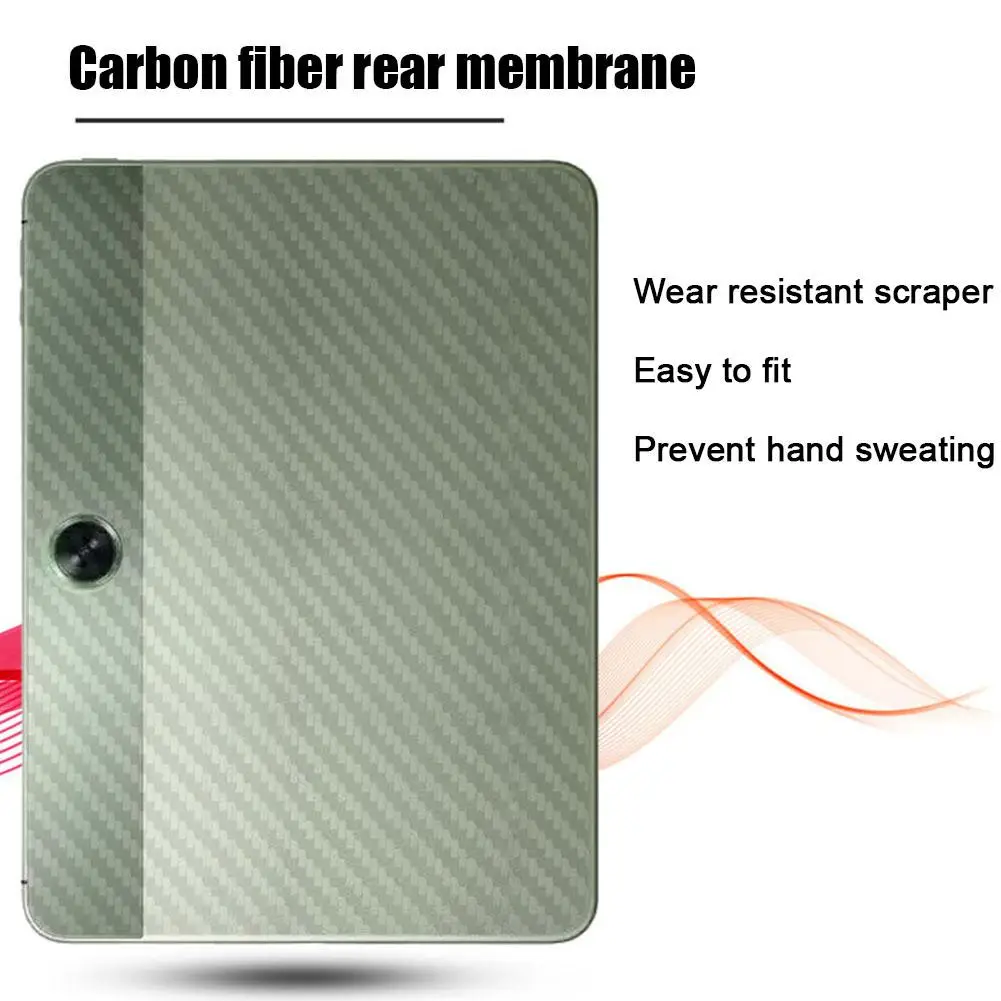 Suitable For OnePlus Pad Pro Anti Fingerprint Carbon Fiber Back Film Anti Slip Protective Soft Film Sticker N7J1