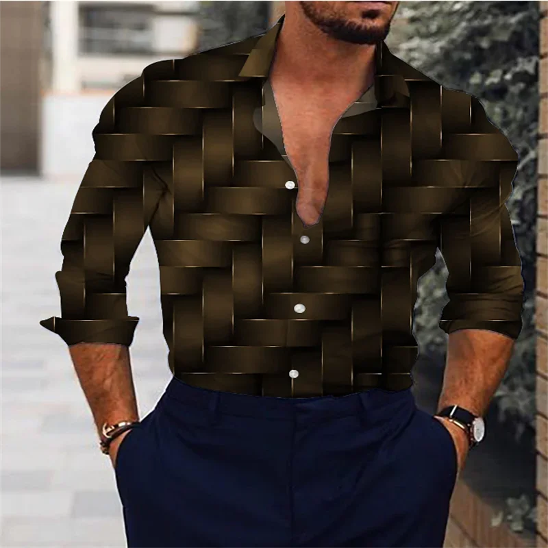 Men's Dark Retro Color Create Patterns Shirt Casual Outdoor Street Poker Design Soft and Comfortable Men's Tops Plus Size 6XL