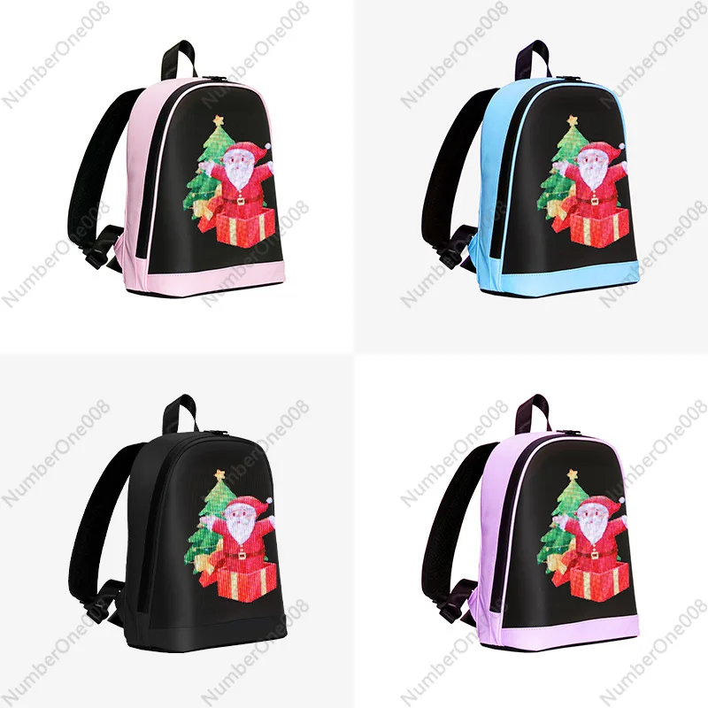 

Luminous led backpack display smart schoolbag waterproof casual DIY pattern girls backpack