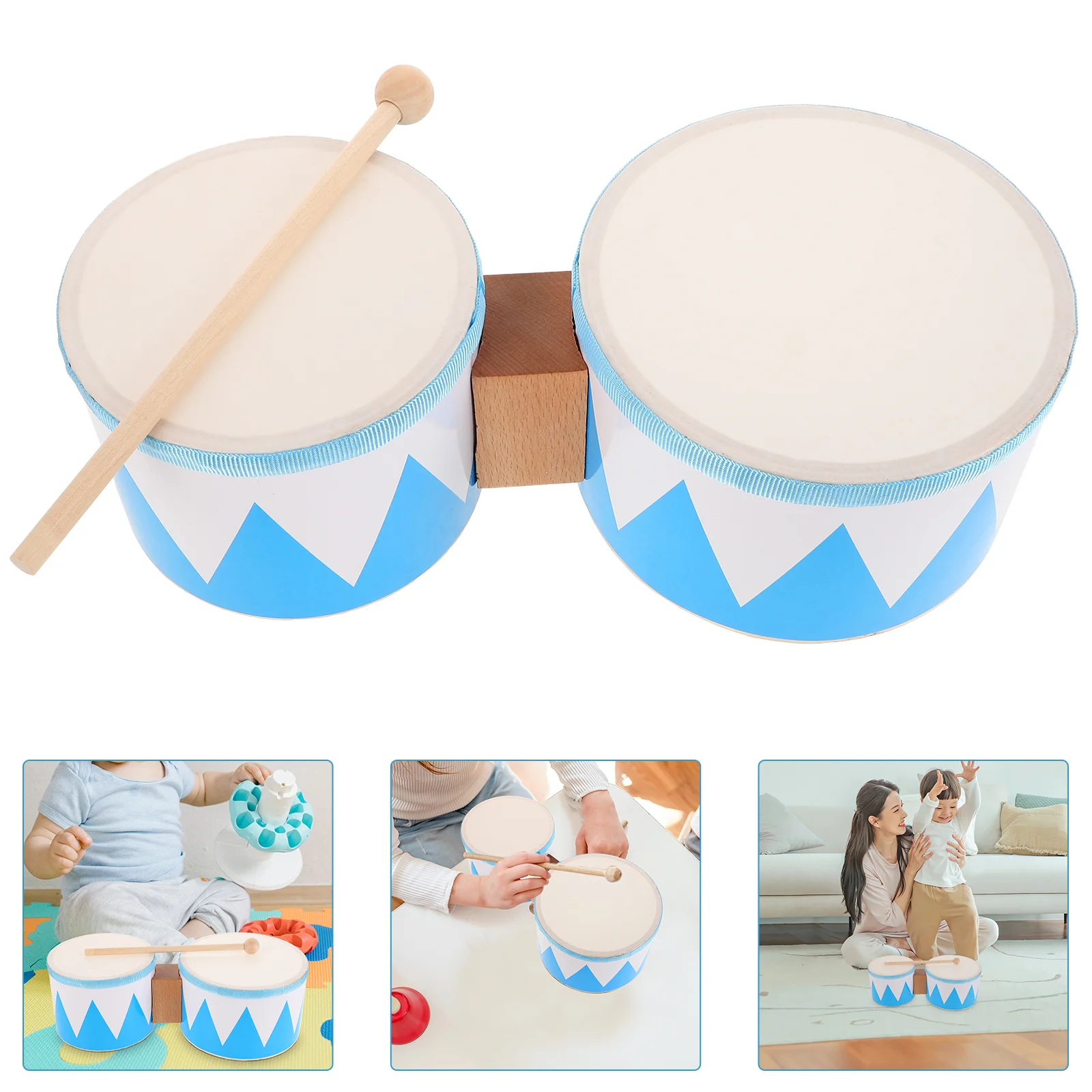 Drum Toddler Drums for Singing and Dancing Percussion Marching Snare Plastic with Stick Kids