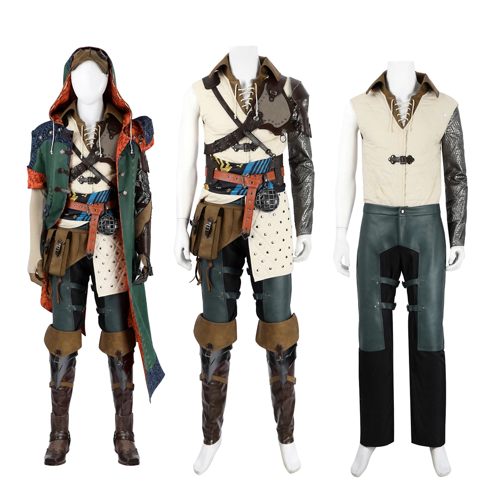 

Halloween Carnival High Quality Hunter and Monster Men Role Playing Costume Wilderness Game Hope Costume Accessories