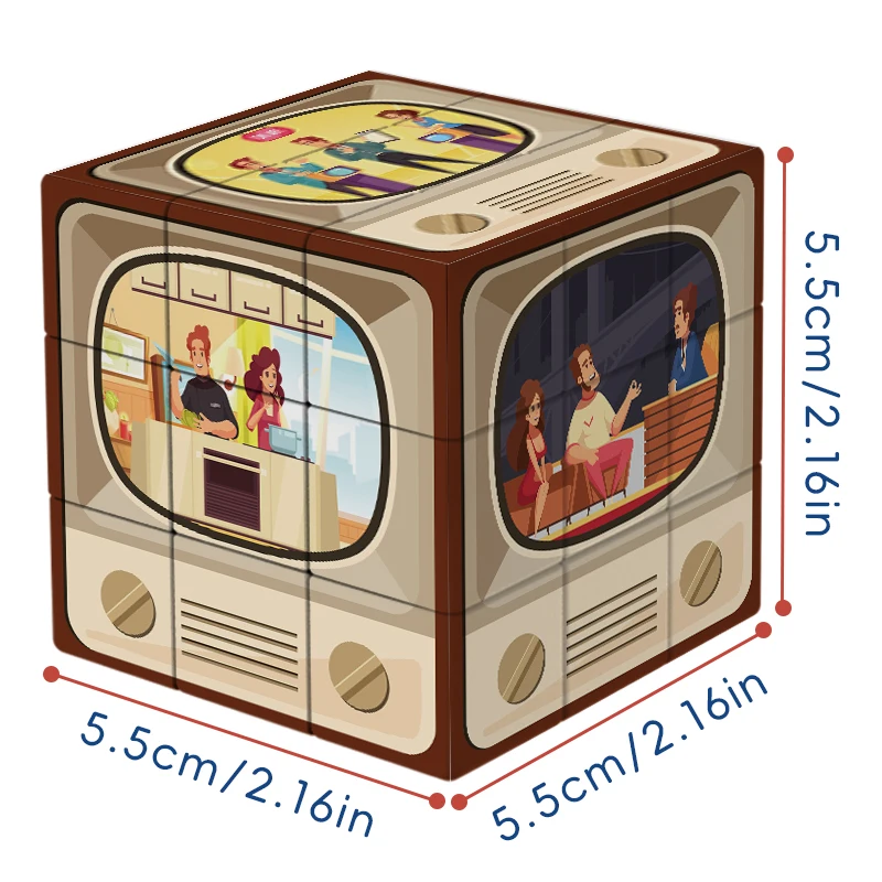 매직 큐브 3x3x3 3DUV 텔레비전 프로그램 스트레스 해소 퍼즐 전문 부드러운 속도 게임 어린이 장난감 선물