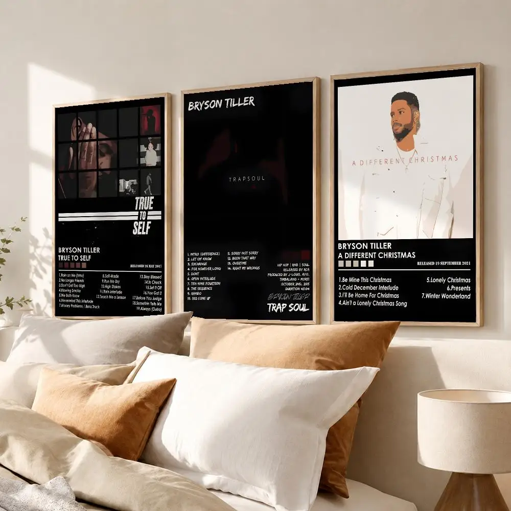B-BRYSON TILLER Painting Calligraphy Wall Art HD Canvas Oil Painting Posters Prints Home Bedroom Living Room Decor Gift