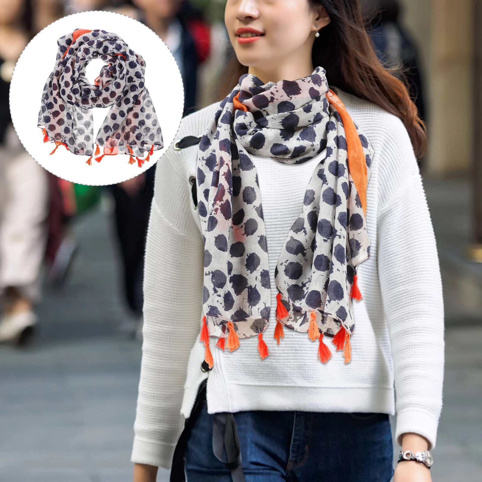 

Retro Printed Women Bohemia Scarf Soft Bohemia Design All Seasons Beach Travel Air Conditioning Room Beach Scarf Gift