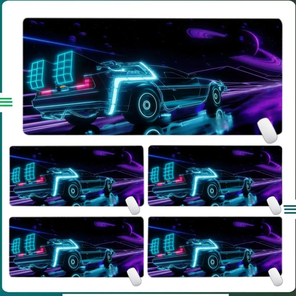 Alas Mouse Desain Mobil Stylish Ekstra Besar Anti-Selip Alas Meja Karet Tepi Jahitan Awet Alas Keyboard untuk Penggunaan di Kantor dan Rumah