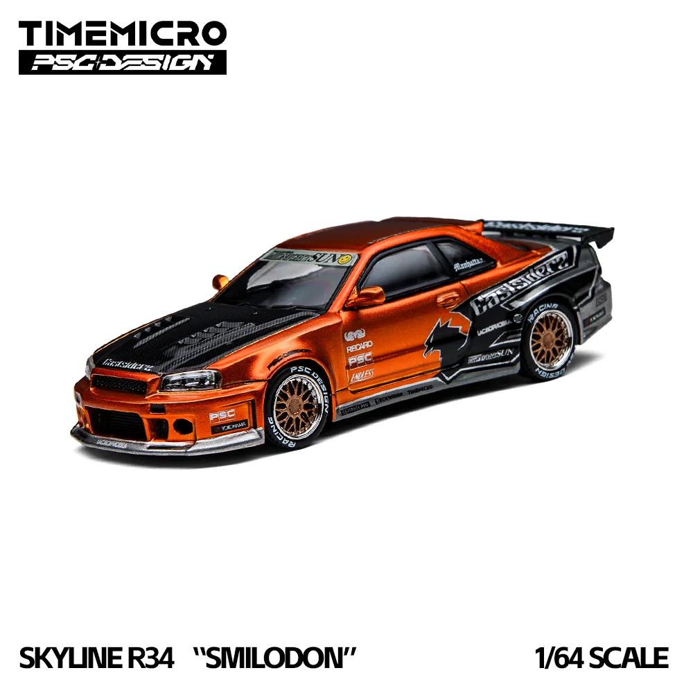 TimeMicro1:64 R34 Eastsiderz Tribute Diecast Alloy Car Model Realistic Mini Hypercar Diorama Collectible Hobby Ornament image 3