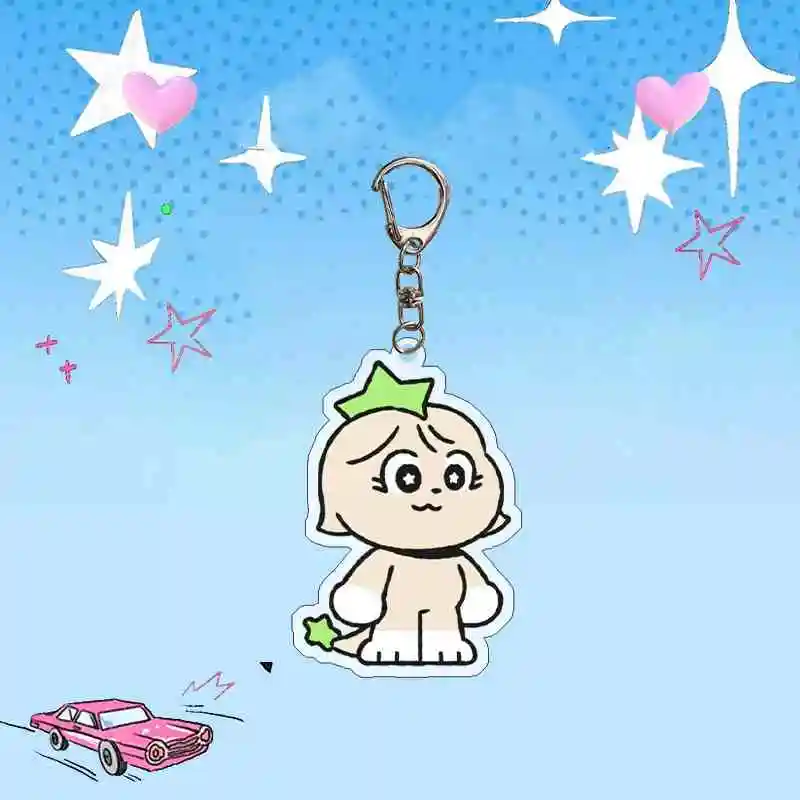 KPOP Idols Cartoon Porte-clés, Haute Qualité, Acrylique, Pendentif, NINGNING, WINTER, GISELLE KARHR, Sac, Accessoires, Cadeaux, 4Pcs, Ensemble