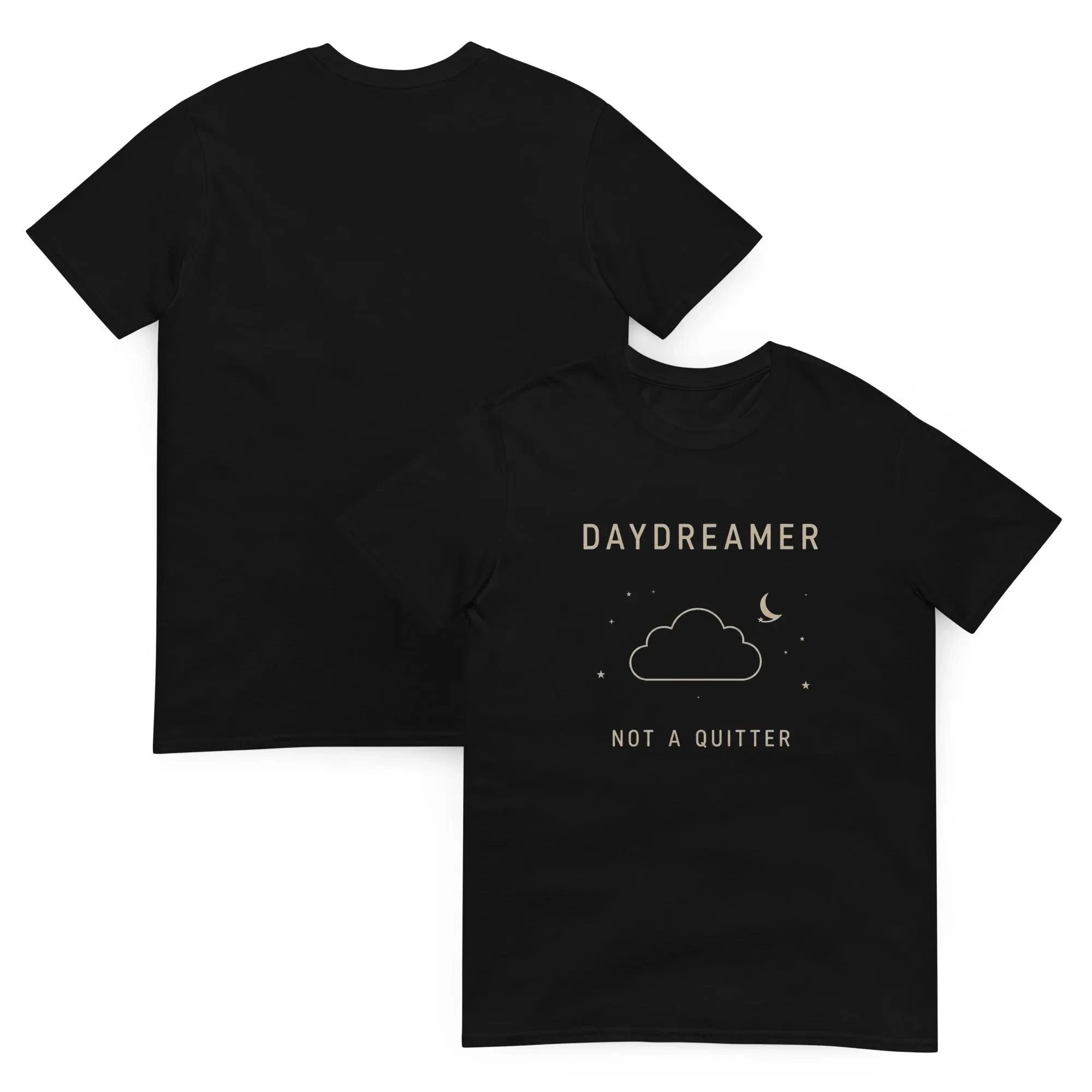 Summer Casual T-shirt - Simple and Comfortable Daydreamer Not A Quitter Graphic Tee, Minimalist Cloud Design Unisex Shirt