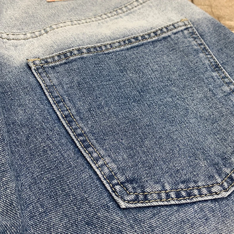 Hüfte Neue Ankunft Hop männer Jeans Ins Mode Gradienten Gedruckt Grobe Denim Shorts Lose Beiläufige Sommer Trend Viertel Hosen