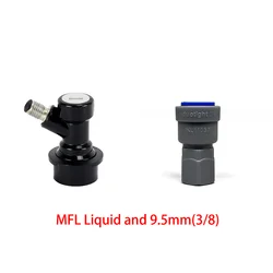 KegLandBall Lock Keg Disconnect Liquid / Gas Connectors 1/4'' And duotight - FFL x 8mm(5/16) Or 9mm(5/8)