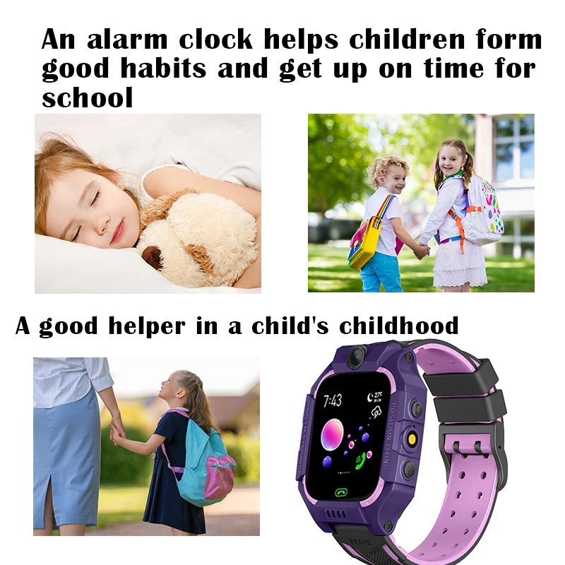 Children Smart Watch LBS location tracking, camera, phone, chat, games, Sos, Touch Screen Boys and girls watch