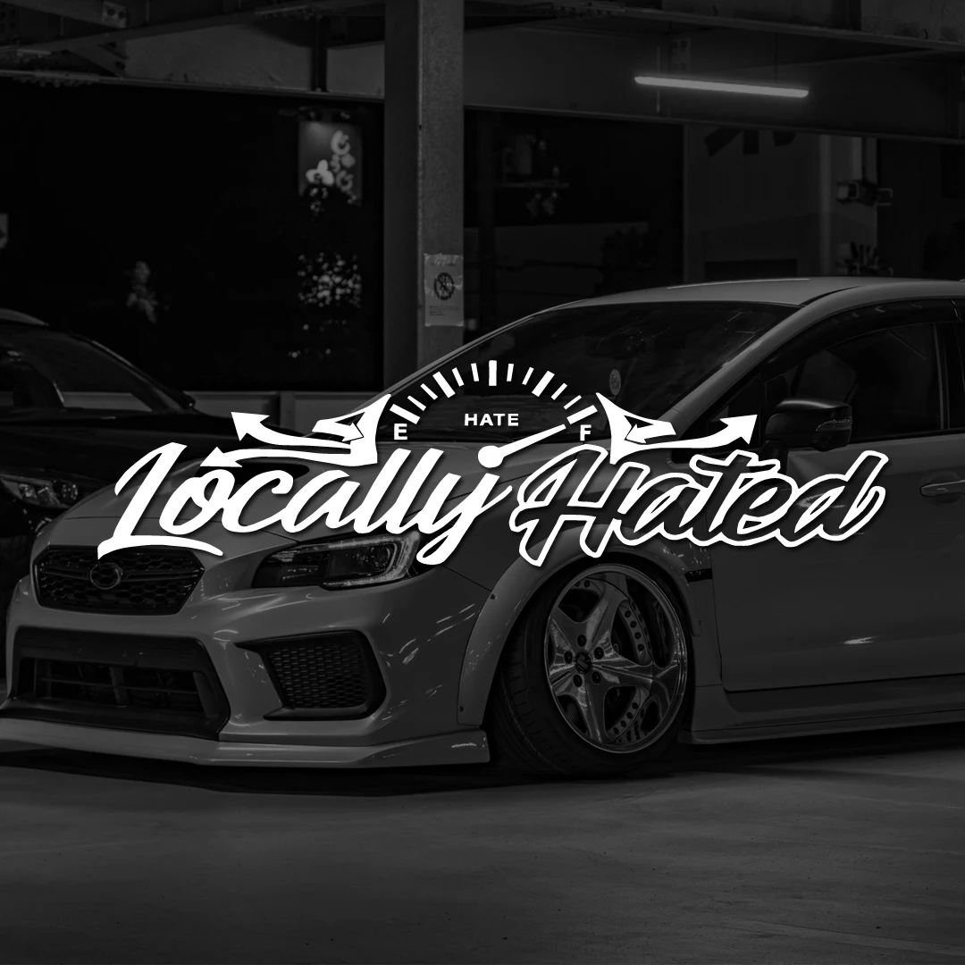 

JDM Rear Window Car Decal Windshield Sticker Banner Rocker Side Back Window Locally Hated I Love Haters Fuel Gauge