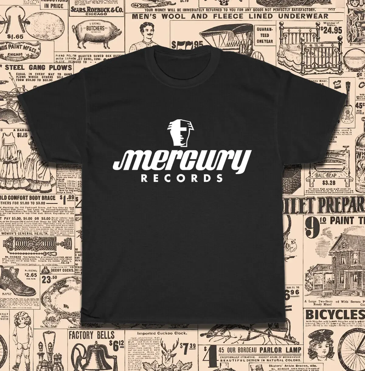 Camiseta de Mercury Records para hombre, camisa con Logo, talla americana, S-5Xl, 1969