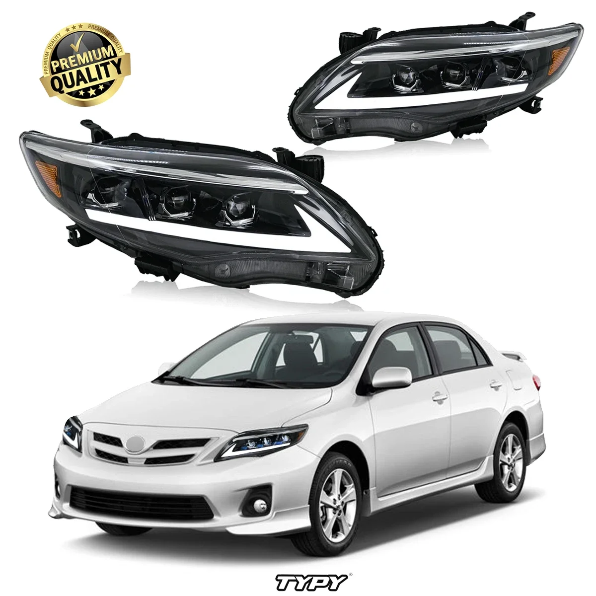 

Car Lights For Toyota Corolla Headlight 2010-2013 LED Projetor Head Lamp Daytime Running Light Auto Accessories