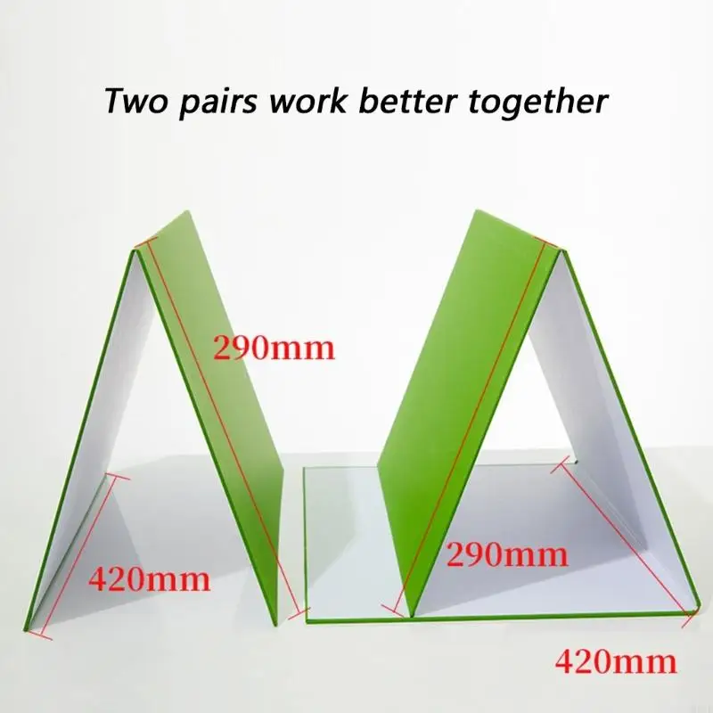 Foldable Photography Background with Green Chromas and White Reflectors for Easy Setups in Video Production 83CE