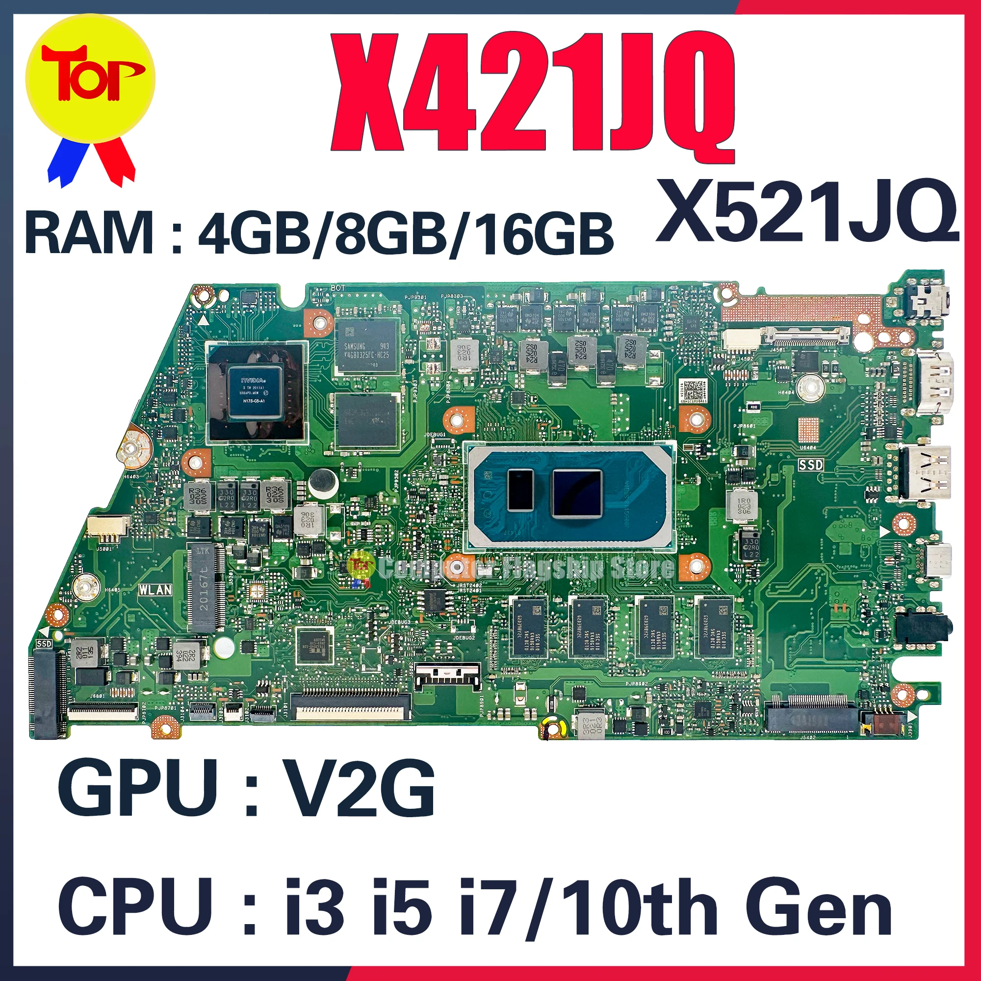 

Материнская плата KEFU X421JA Материнская плата ASUS X421JQ X421JAY X421JFY x421g9 X421JQY X521JQ S433J S533J S5600J V4050J для ноутбука