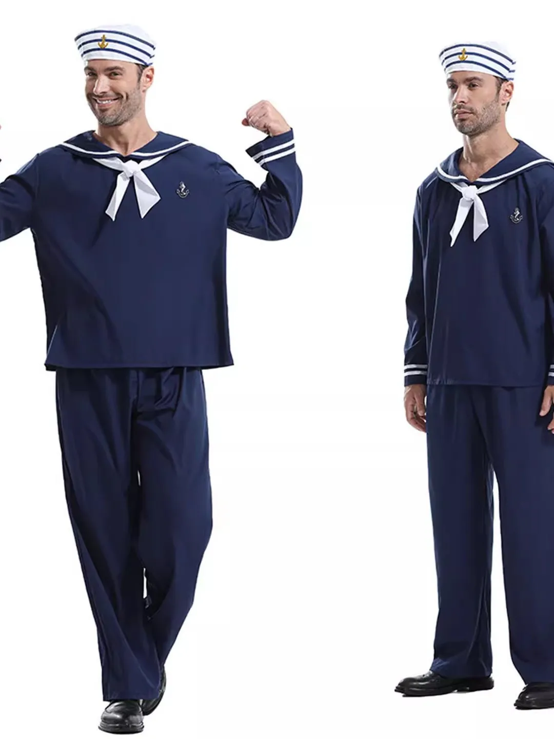 Bla orm Stage Performance Costume loween eriff Sailor  Par Outfit Haome Police Officer Polyester