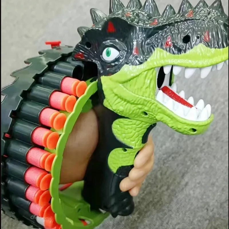회전 공룡 손목 총 소프트 총알 총 장난감 키즈 소년 장난감 전기 버스트 권총 부모 블래스터 슈팅 게임 Brithday 선물