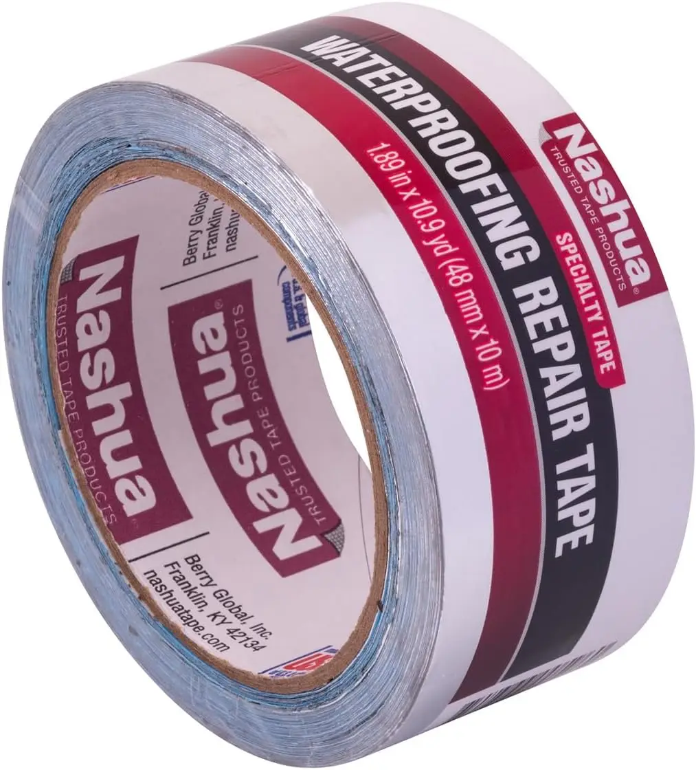 Nashua 361-11 Foil Tape for Waterproofing Repair, 11 mil Thick, 10 m Length, 48 mm Width, Aluminum (4)