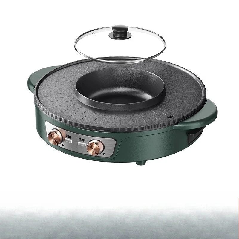

Household rinse-roast integrated pot barbecue oven, smokeless electric baking pan, non-stick pan, multi-functional hot pot