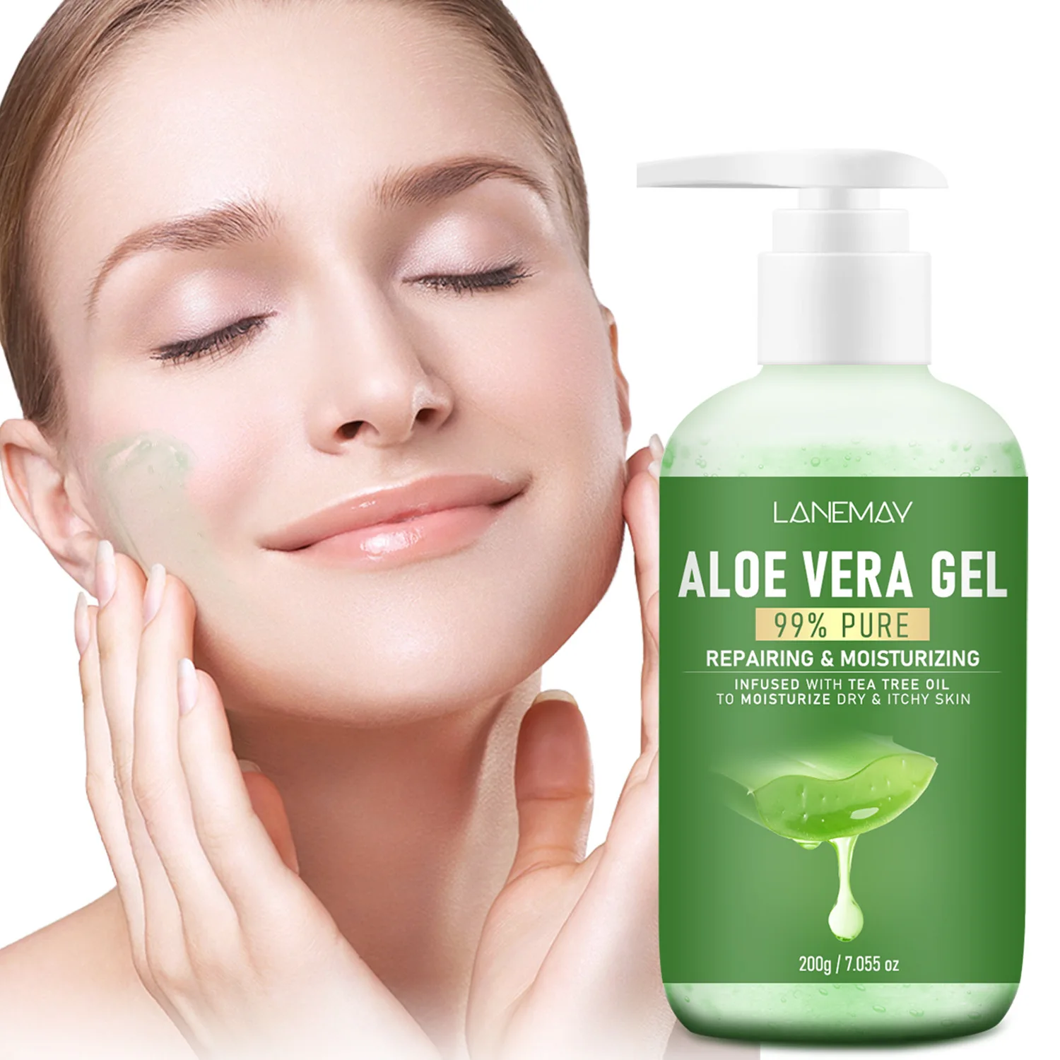 

Aloe Vera Soothing Gel, Sunburn soothing, redness Moisturizing and hydrating Aloe Vera gel