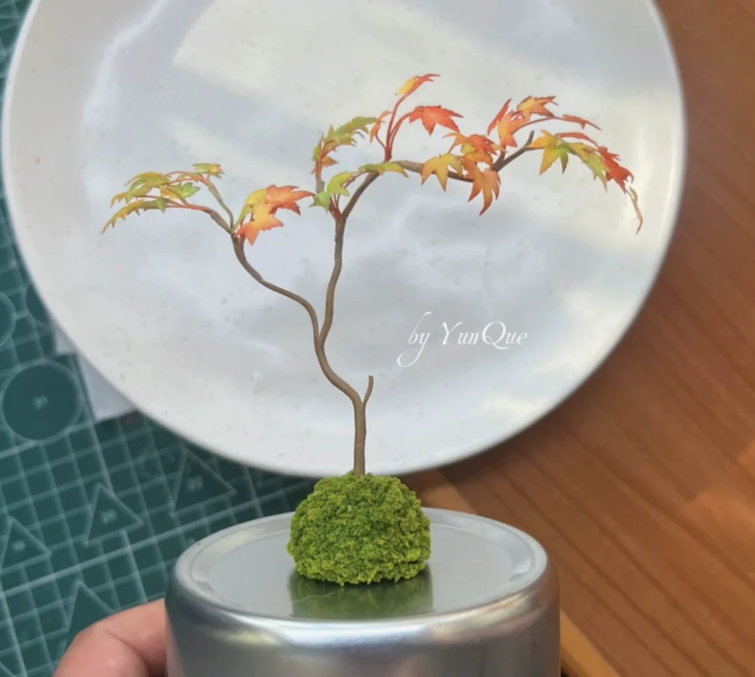 1:6 Miniature Plant Set, Handmade Realistic Fern Maple Caladium Potted,Exclusive Custom Sizes BJD Dollhouse Garden Bjd Decor Art