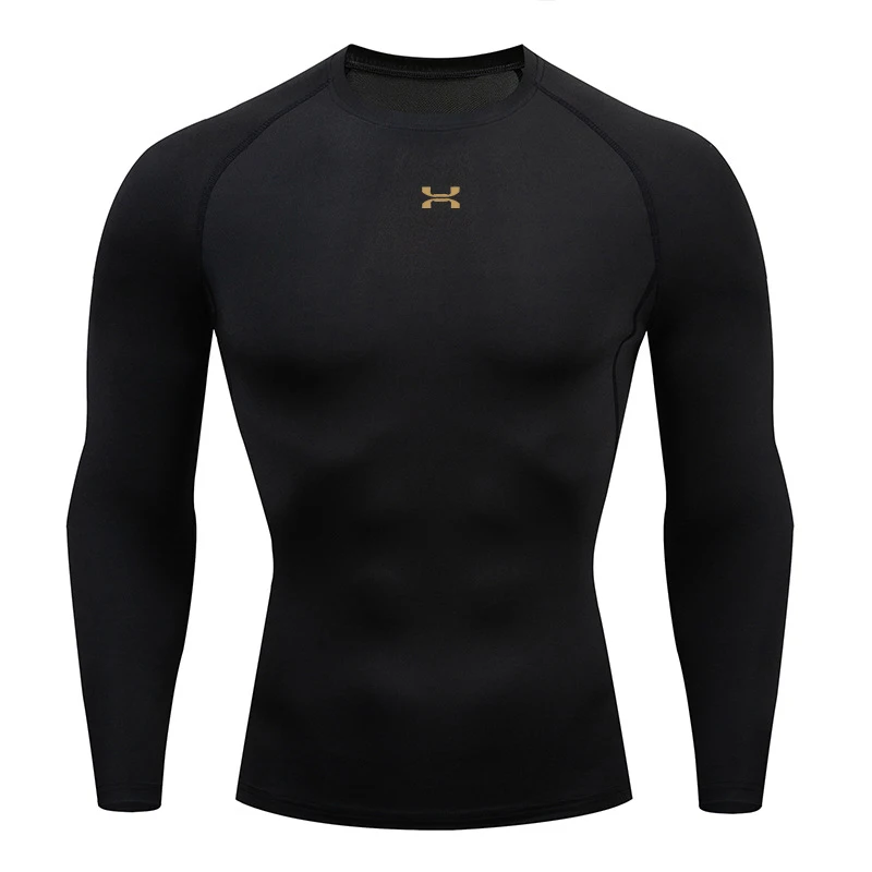 Men Running T-shirt Jogging Sport Sweatshirt Long Sleeves T-Shirt Men Women Fast Dry Fitness Tees Gym Compression Tracksuit Tops