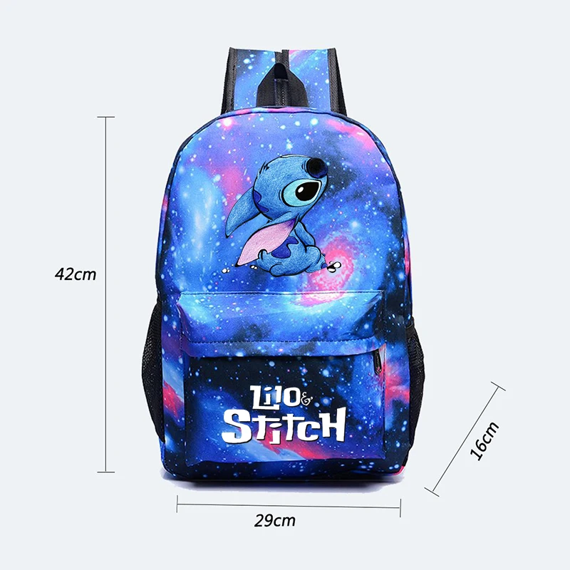 3Pcs/set Disney Lilo Stitch Backpack for Teen Boy Girl Back To School Backpack with Lunch Bag Student Schoolbag Men Women Bag