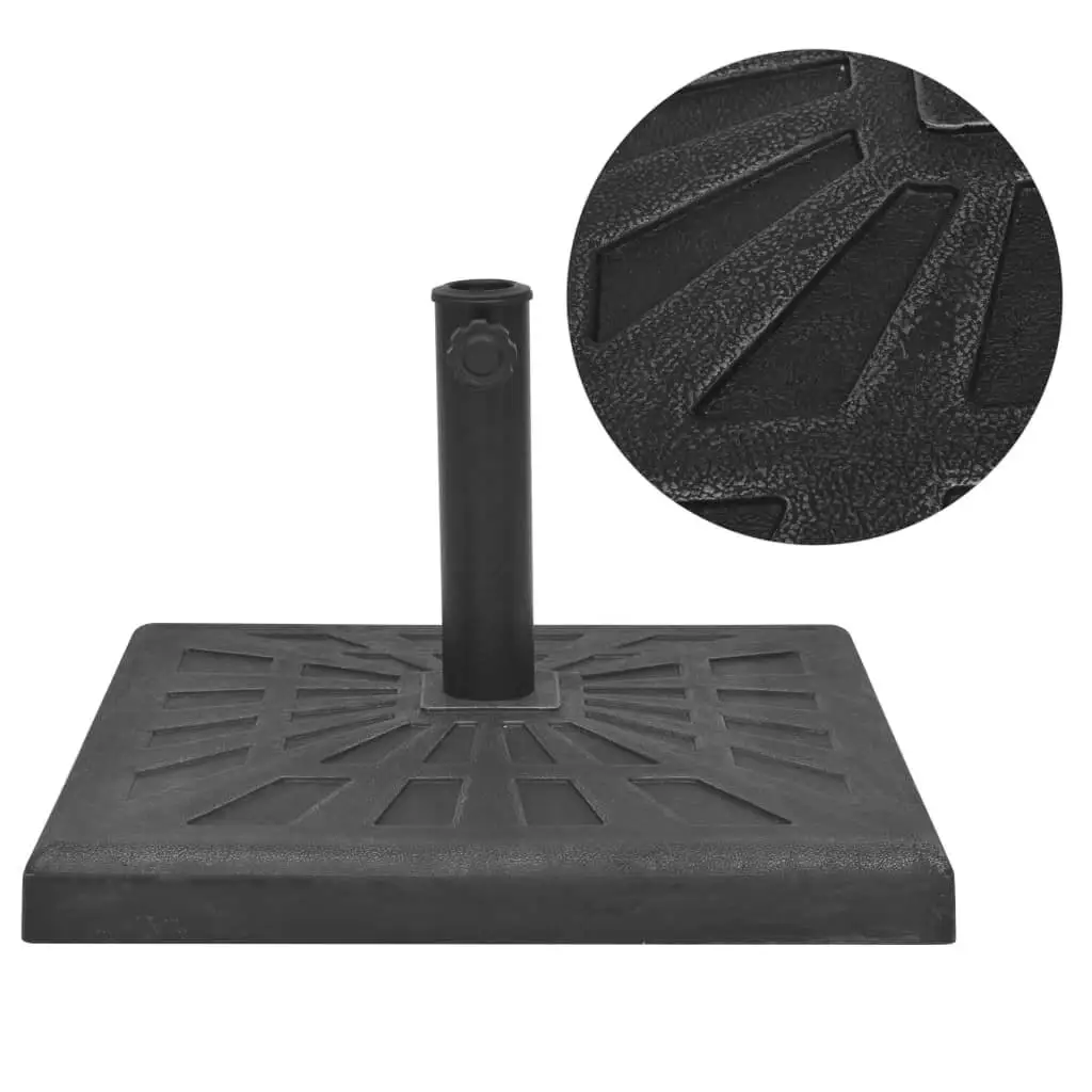 

41.9 lb Square Black Parasol Base Resin for Stability and Durability Outdoor Umbrella Stand