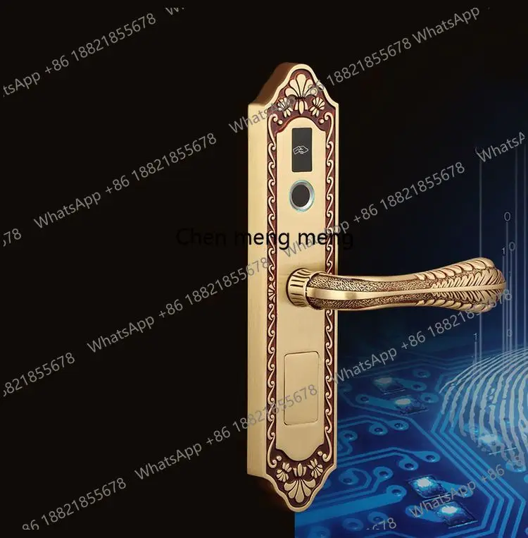 Door Smart Fingerprint Lock Smart Electronic Copper Lock Door Smart Password Pure Copper Mechanical Lock