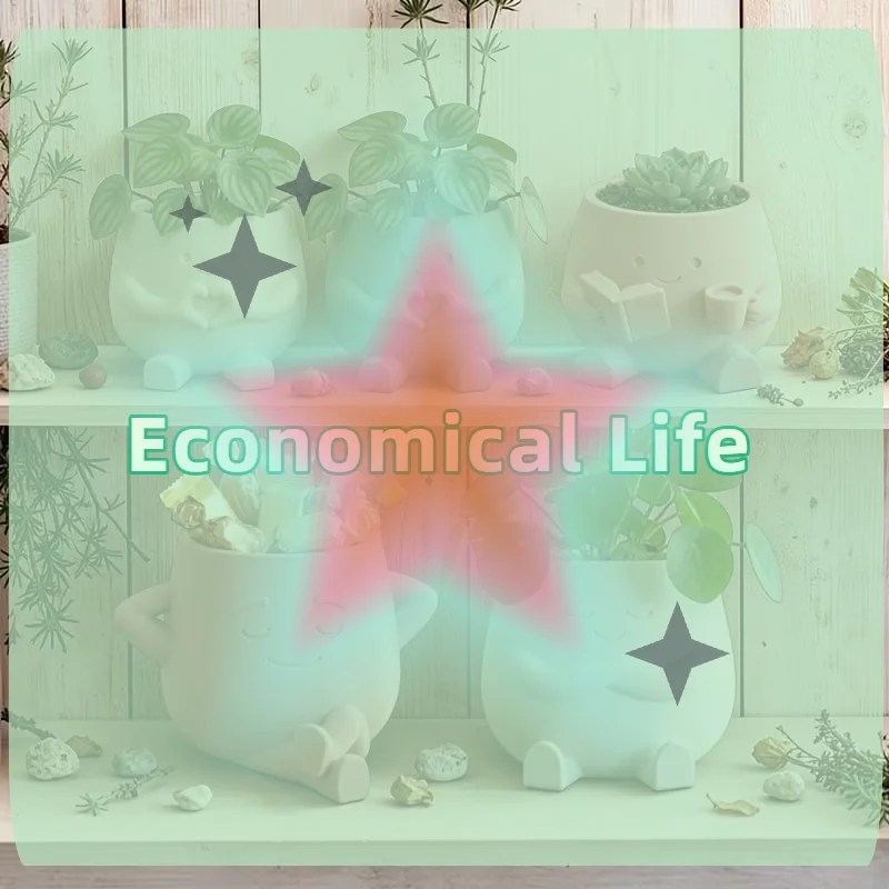 Face Flower Pot Cute Resin Flower Head Planter For Indoor Outdoor Unique Sit Chair Pots Home Garden Decor