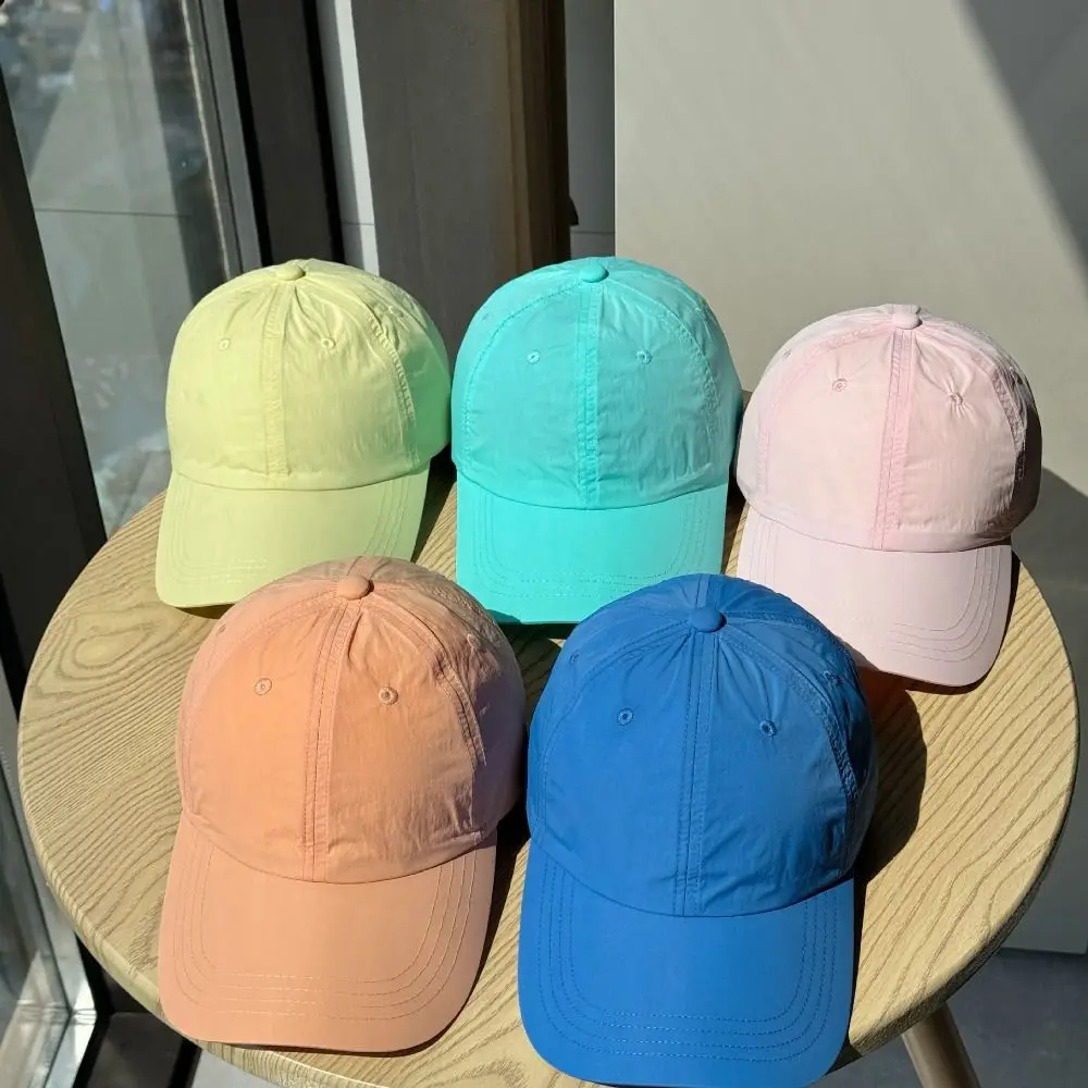 

Simple Korean Style Quick-Drying Baseball Cap Solid Color Anime Solid Color Sun Hat Cotton Baseball Hat Peaked Cap Girl