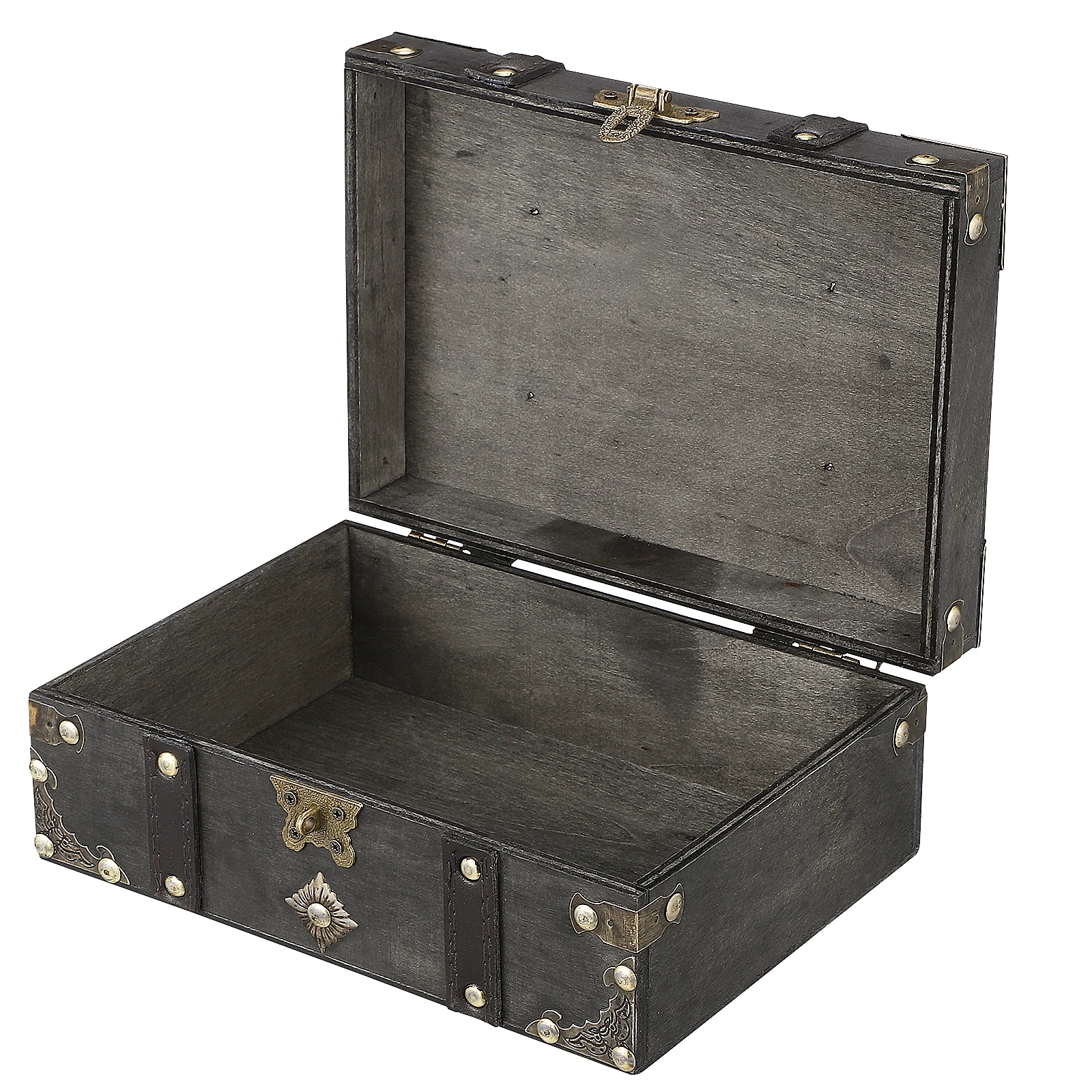 

Retro Vintage Lockable Jewelry Box Secure Storage Organizer for Necklaces Rings Bracelets Decorative Trinket Vintage Storage Box