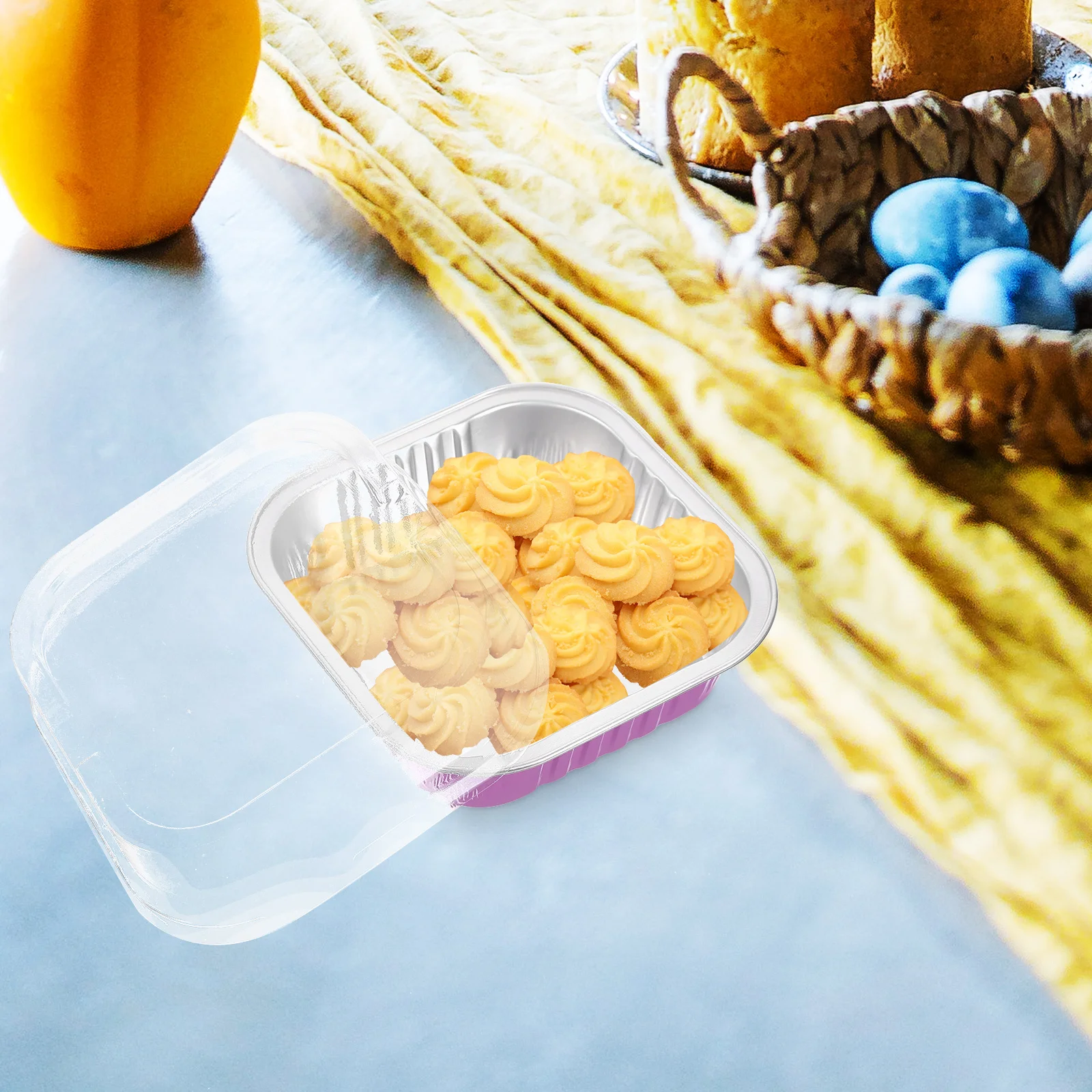 

20 set Aluminum Baking Cups Cupcake Packaging Box Tiramisu Cake Mold With Lid Heat Resistant Foil Boxes For Bbq Home Use