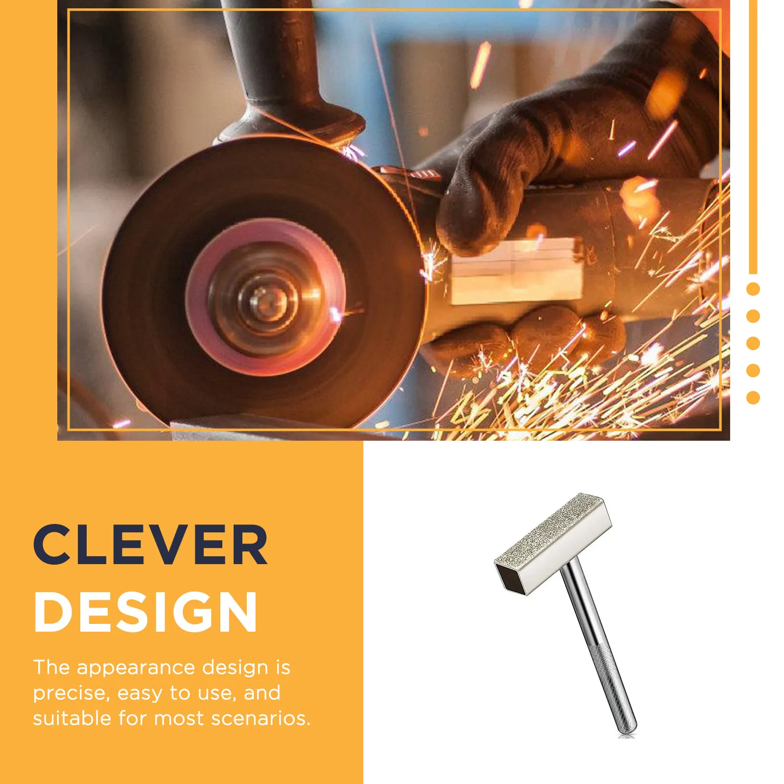 

Инструмент для обработки алмазного шлифовального круга Прочный инструмент для обработки алмазного конусного круга для очистки, тусклый алмаз