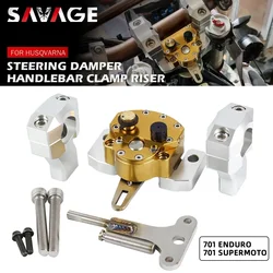 Steering Damper Stabilizer For Husqvarna 701 Enduro 701 Supermoto 2016-2023 SM Motorcycle Reverse Safety Handlebar Riser Clamp