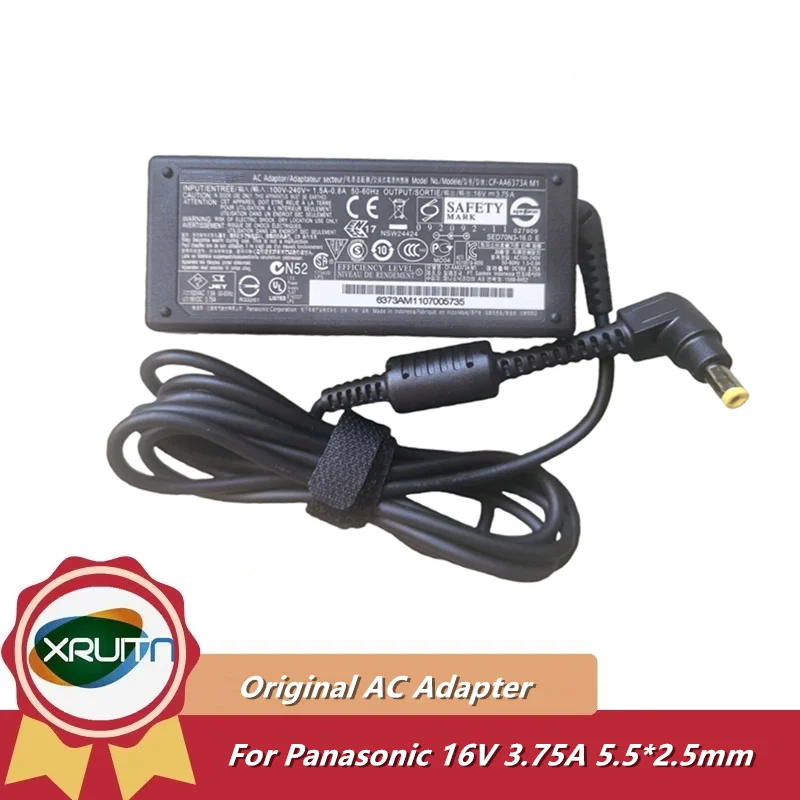 

Оригинальный адаптер питания CF-AA6373A M1 16V 3.75A 60W CF-AA6372B для ноутбуков Panasonic TOUGHBOOK CF-R3, CF-18, CF-19, CF-29, CF-30