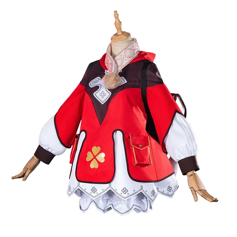 Косплей-костюм Klee, парик, игра Genshin Impact Klee, косплей-костюм, парики, наряды, платье, костюмы на Хэллоуин для женщин и девочек