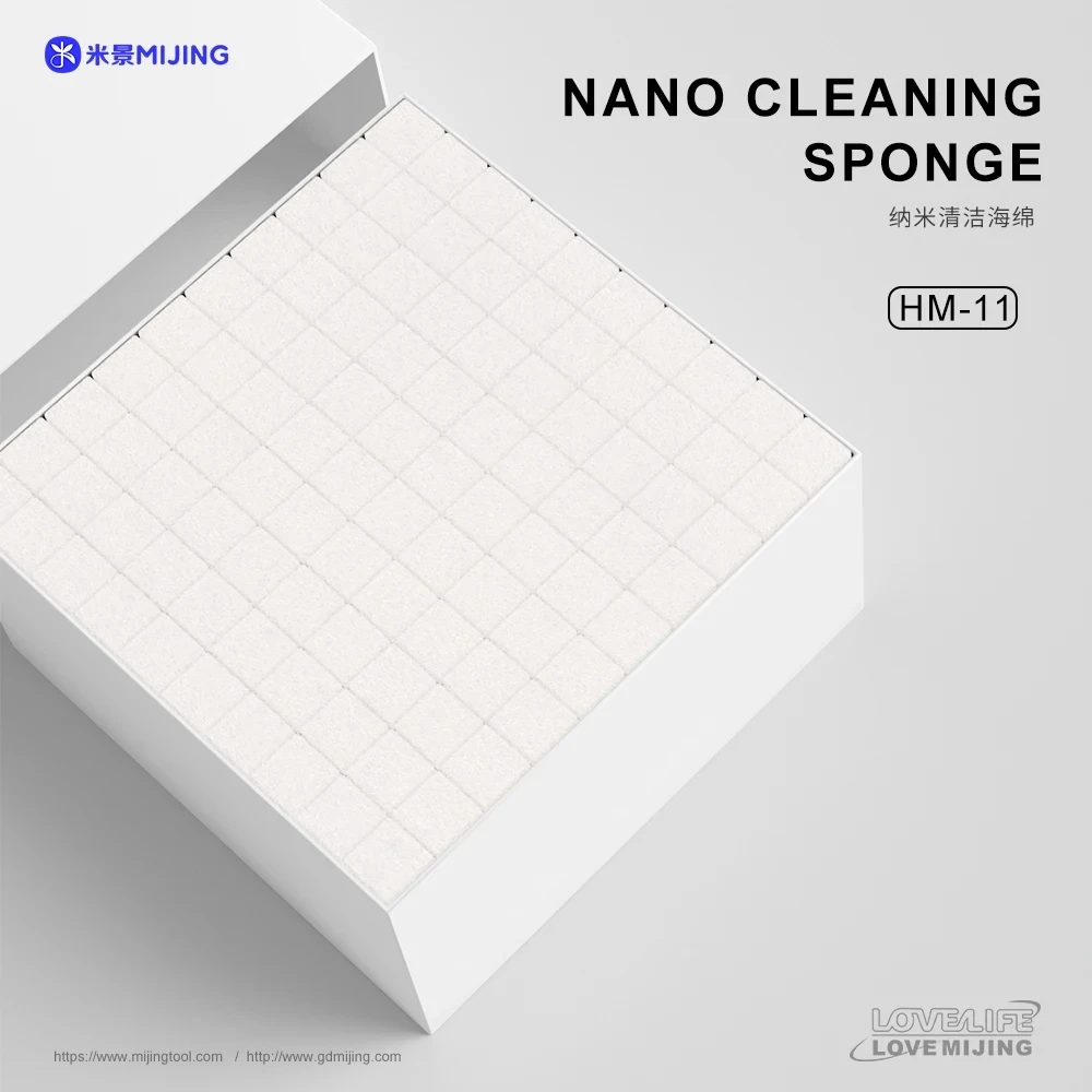 500pcs MIJING HM-11 NANO Cleaning Sponge Easily Cleans the Motherboard CHIP For Mobile Phones Screen Frame Camera Cleaning Tools