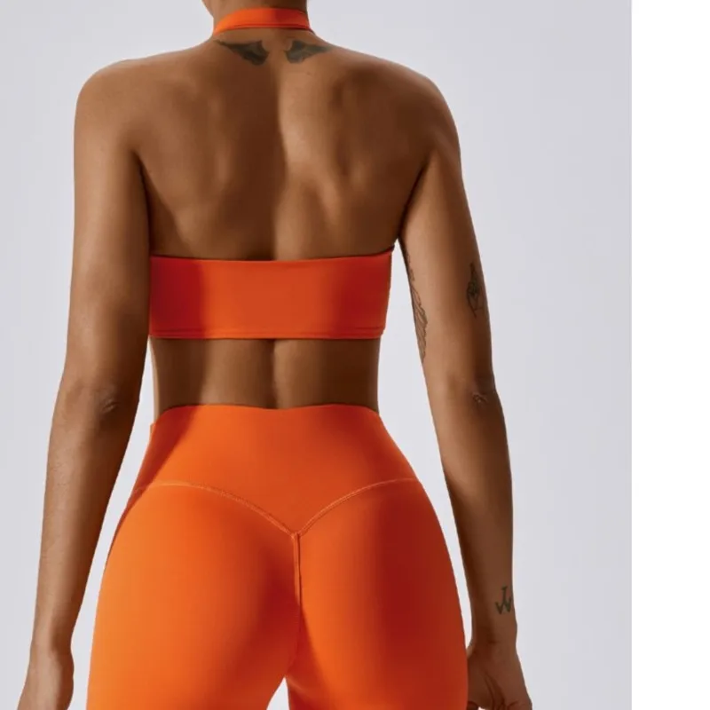 حمالة صدر رياضية نسائية بحمالة صدر ، ملمس عاري ، بلا أكمام ، توبات يوغا ، صلبة ، سريعة الجفاف ، لياقة بدنية ، صالة ألعاب رياضية ، ركض ، ملابس أنشطة مبطنة