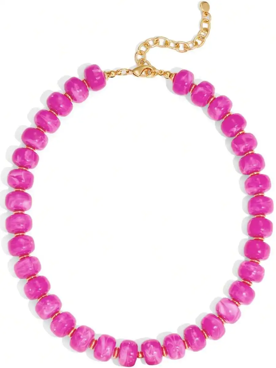 1pc Resin Chunky Bead Decor Women's Minimalist Modern Style Necklace Accessory