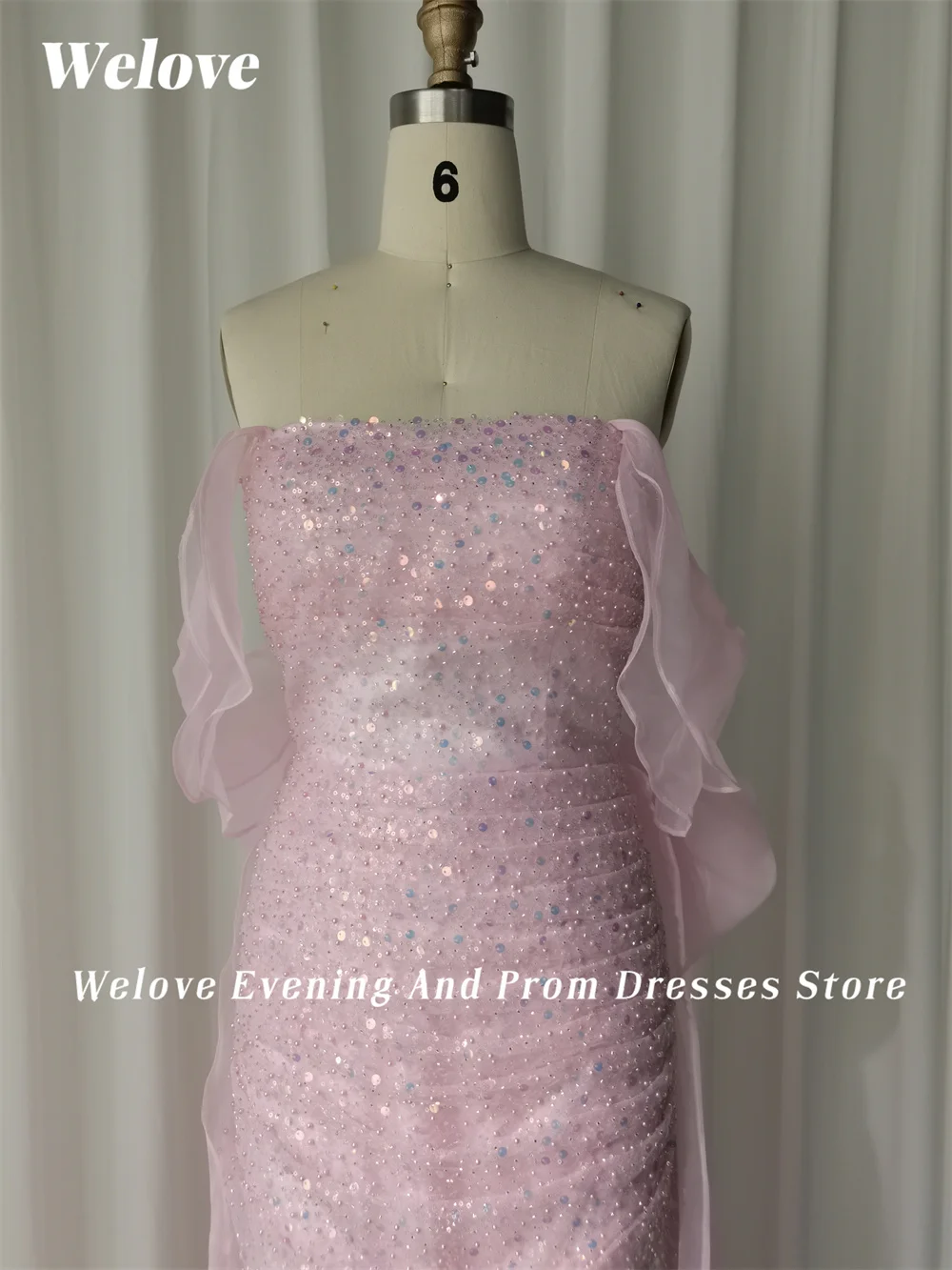 Welove The Shoulder Prom Dresses Bow Mermaid 2023 New Simple Arabia Formal Occasion Evening Dresses Robes De فساتين مناسبة رسم